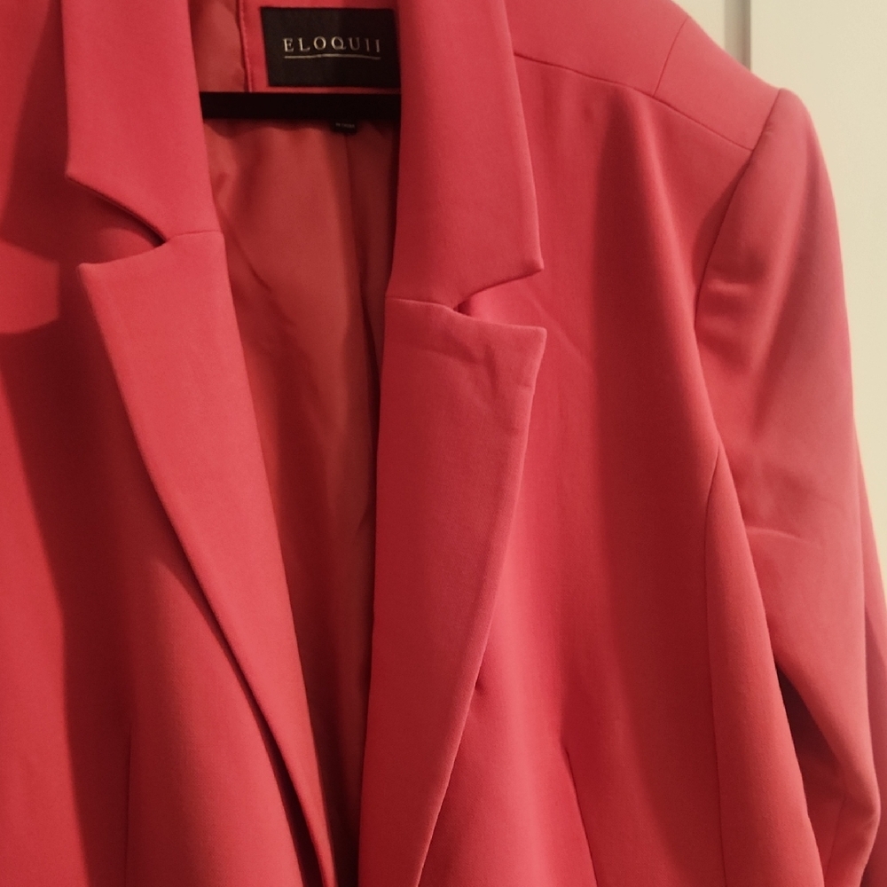 Eloquii Pink Blazer Structured Suit Jacket